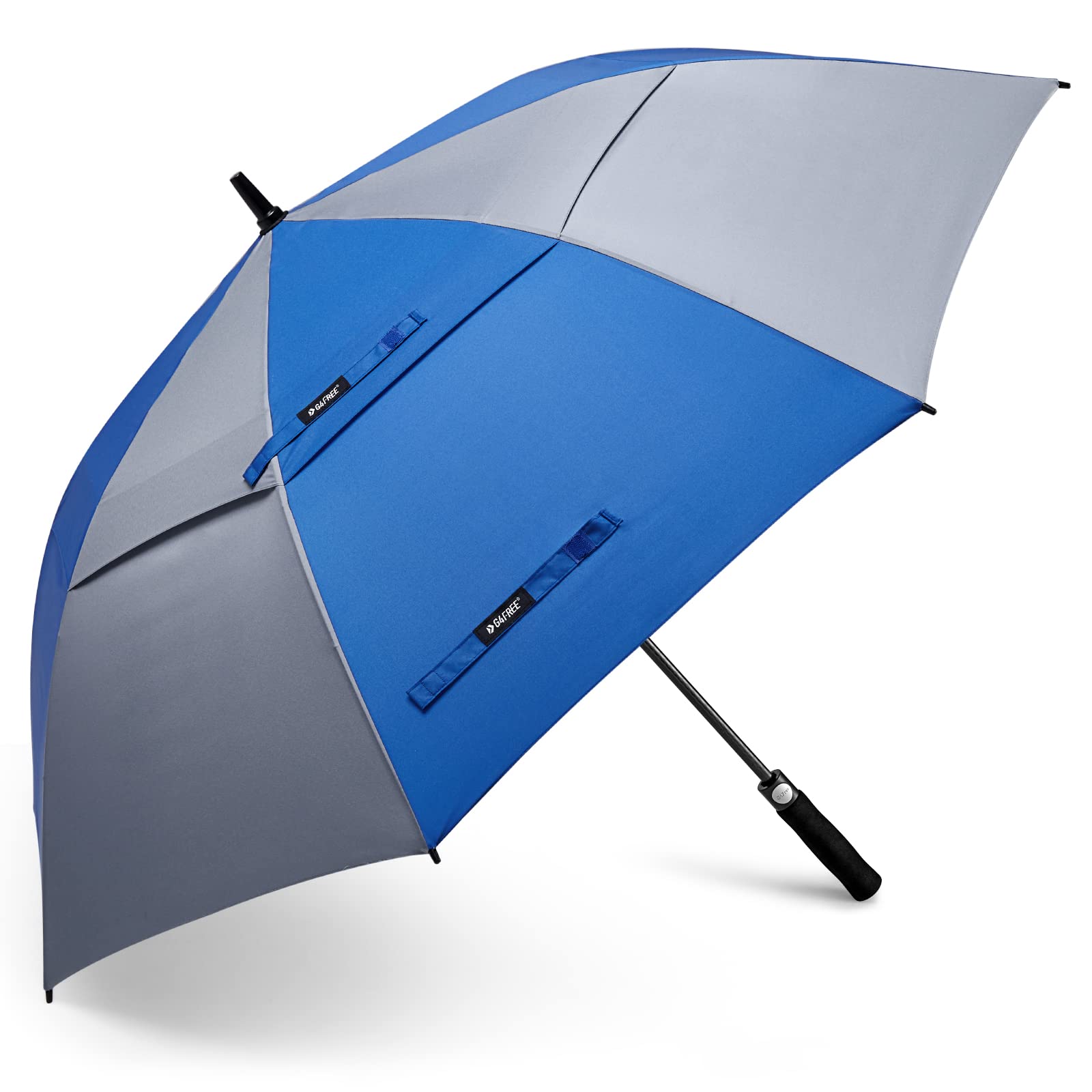 G4Free - G4Free Automatic Open Golf Umbrella Double Canopy Vented Stick Umbrellas -D02V638V