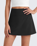 G4Free - G4Free BareFeel High Waisted Tennis Skirt for Girls with Built-in Shorts & Pockets -GF26HG932A001A-S