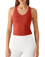 G4Free - G4Free BareFeel Racerback Tank Top with Removable Padded Bra -GF26L896A001A-S