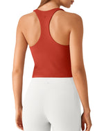 G4Free - G4Free BareFeel Racerback Tank Top with Removable Padded Bra -GF26L896A001A-S