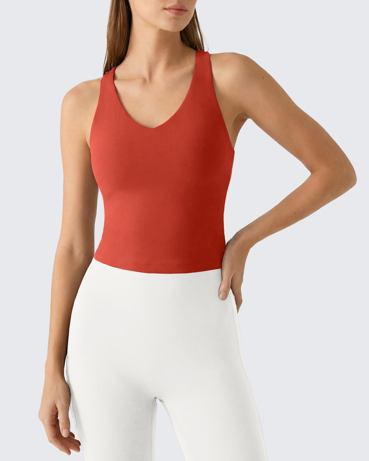 G4Free - G4Free BareFeel Racerback Tank Top with Removable Padded Bra -GF26L896A001A-S