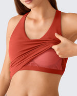 G4Free - G4Free BareFeel Racerback Tank Top with Removable Padded Bra -GF26L896A001A-S