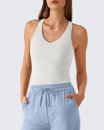 G4Free - G4Free BareFeel Racerback Tank Top with Removable Padded Bra -GF26L896A001A-S