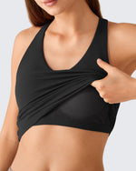 G4Free - G4Free BareFeel Racerback Tank Top with Removable Padded Bra -GF26L896A001A-S