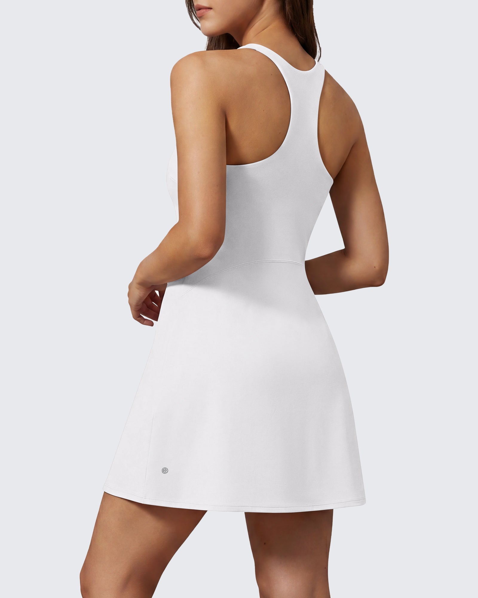 G4Free - G4Free BareFeel Racerback Tennis Dress with Built in Bra & Shorts -GF26V999A001A-S