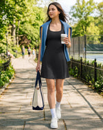 G4Free - G4Free BareFeel Racerback Tennis Dress with Built in Bra & Shorts -GF26V999A001A-S