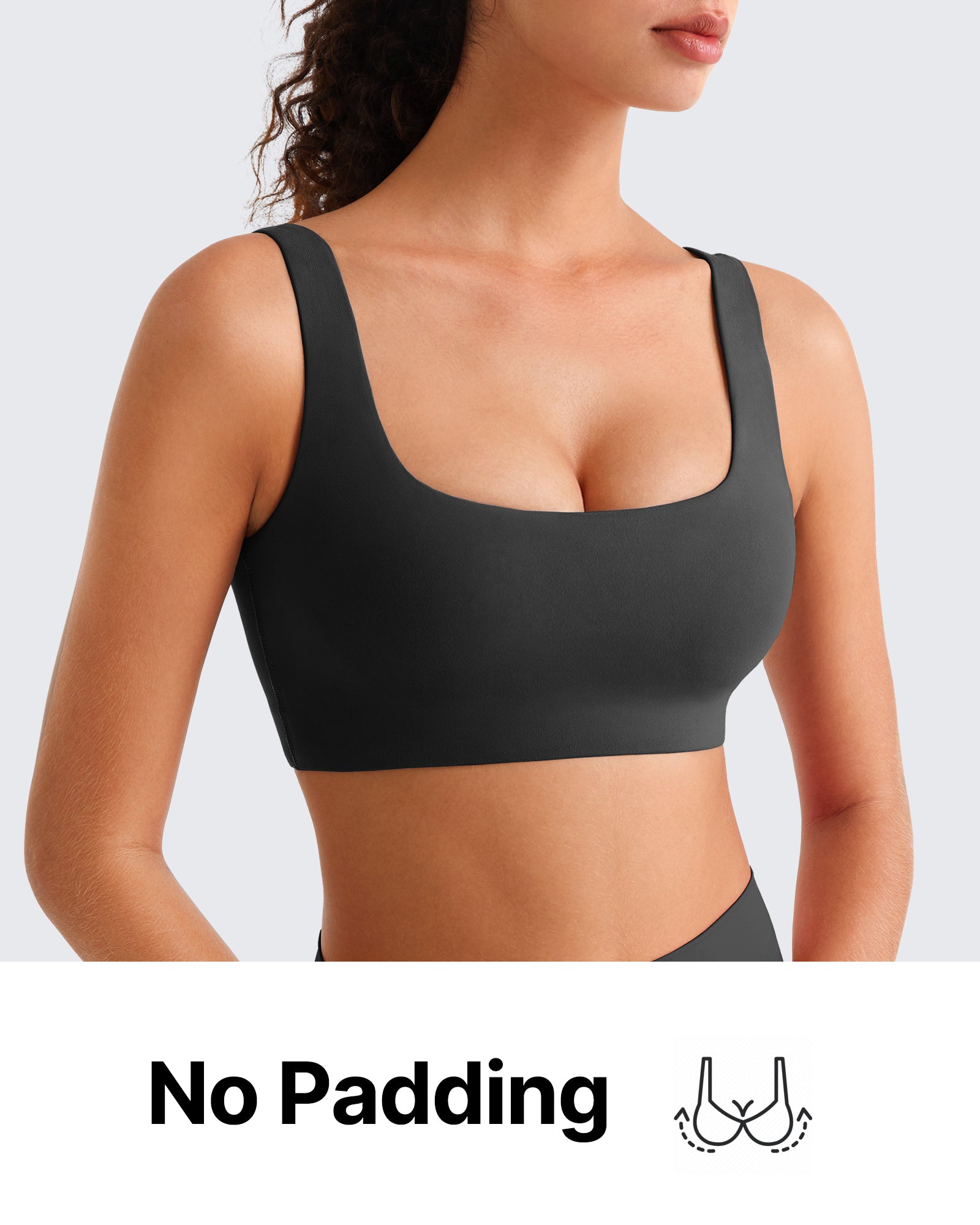 G4Free - G4Free BareFeel Square Neck Sports Bra – Non Padded U Back -GF26C965A001A-S