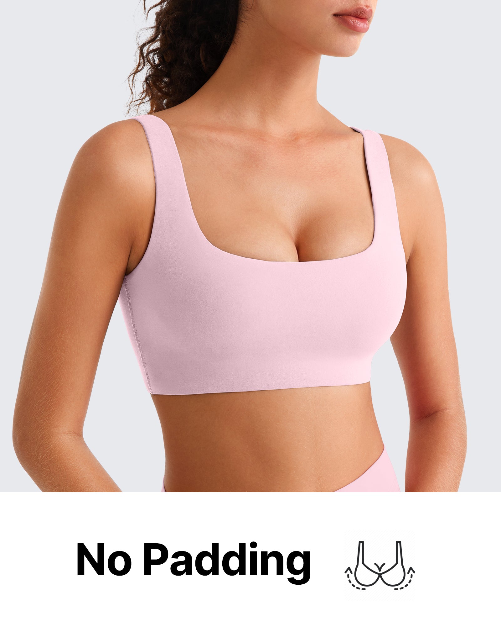 G4Free - G4Free BareFeel Square Neck Sports Bra – Non Padded U Back -GF26C965A001A-S