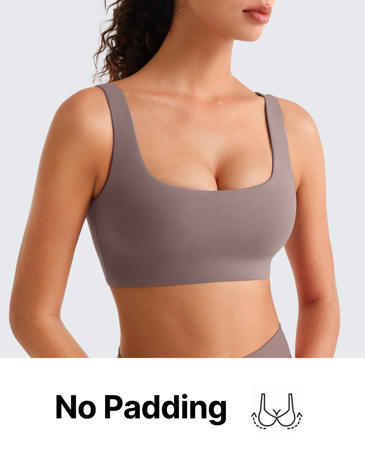 G4Free - G4Free BareFeel Square Neck Sports Bra – Non Padded U Back -GF26C965A001A-S