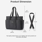 G4Free - G4Free Canvas with Pockets, Medium Size Crossbody Work Tote Bag -TN24B473A