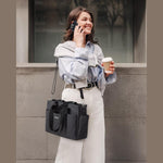 G4Free - G4Free Canvas with Pockets, Medium Size Crossbody Work Tote Bag -TN24B473A