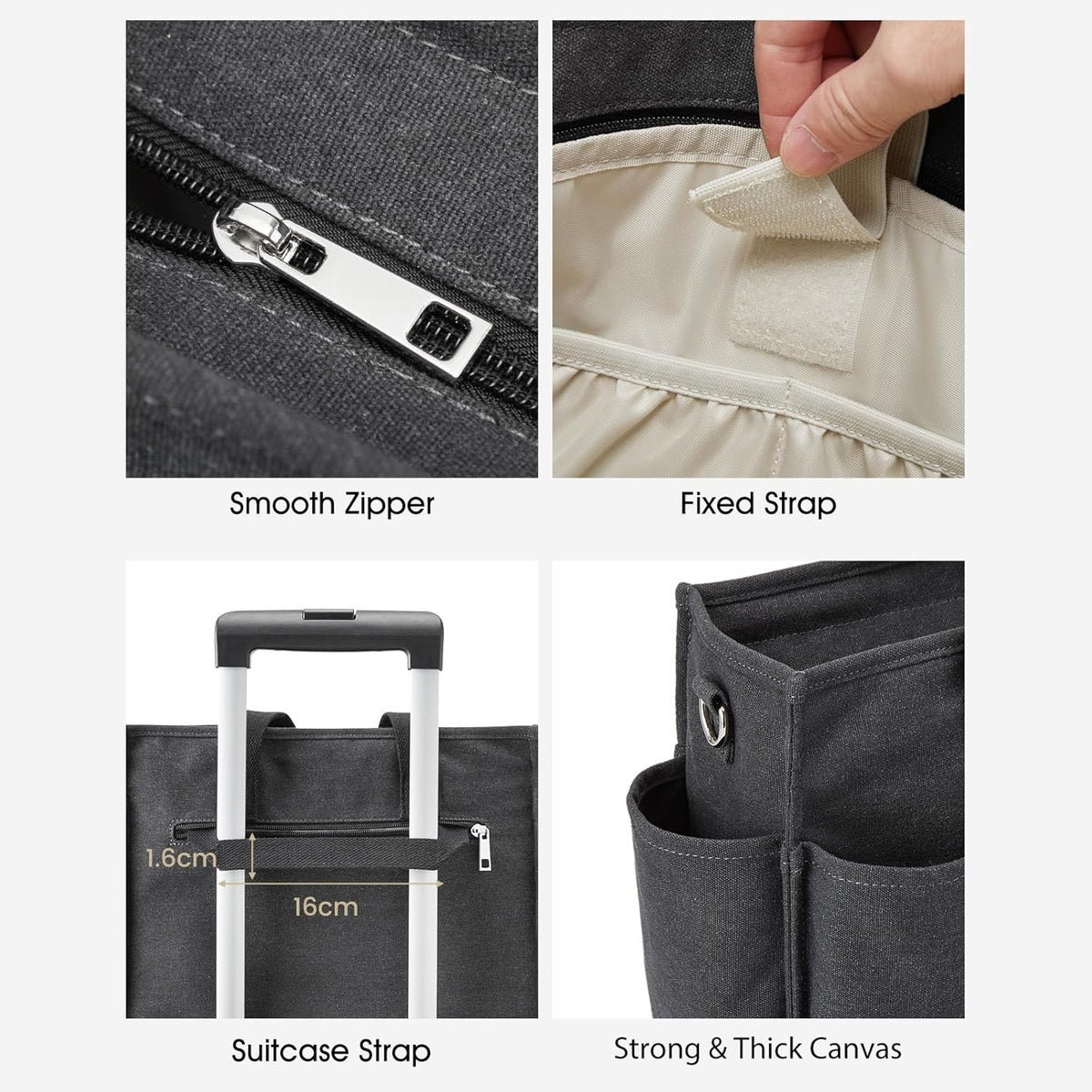 G4Free - G4Free Canvas with Pockets, Medium Size Crossbody Work Tote Bag -TN24B473A