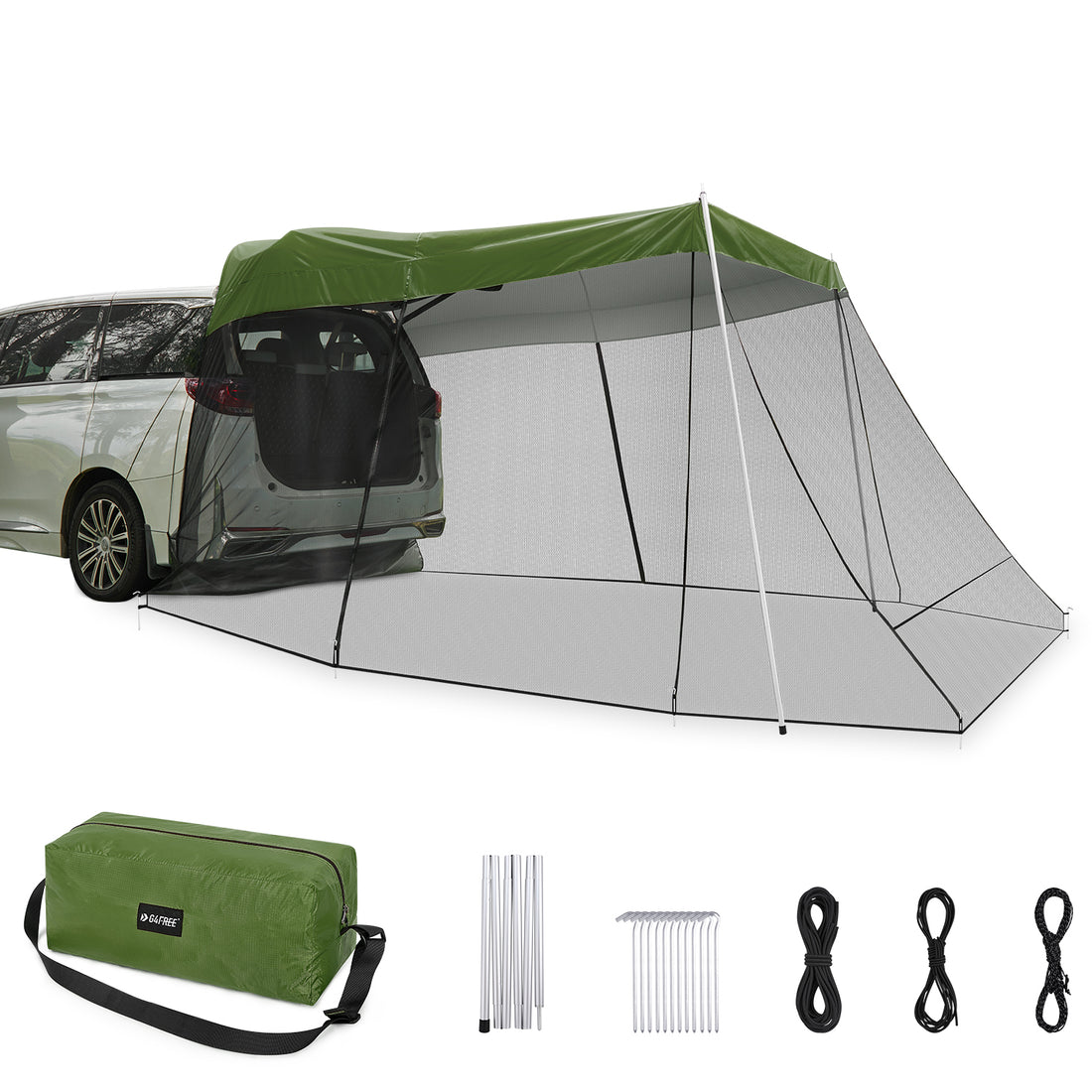G4Free - G4Free Car Awning with Mosquito Net – Portable Tailgate Shade for Camping -GD21B002B