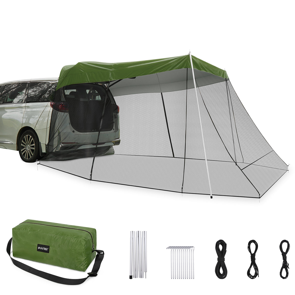 G4Free - G4Free Car Awning with Mosquito Net – Portable Tailgate Shade for Camping -GD21B002B