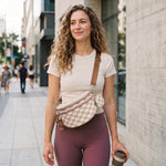 G4Free - G4Free Checkered Crossbody Bum Bag with Removable Pouch Lightweight -TN26B628A
