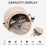 G4Free - G4Free Checkered Crossbody Bum Bag with Removable Pouch Lightweight -TN26B628A