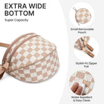 G4Free - G4Free Checkered Crossbody Bum Bag with Removable Pouch Lightweight -TN26B628A