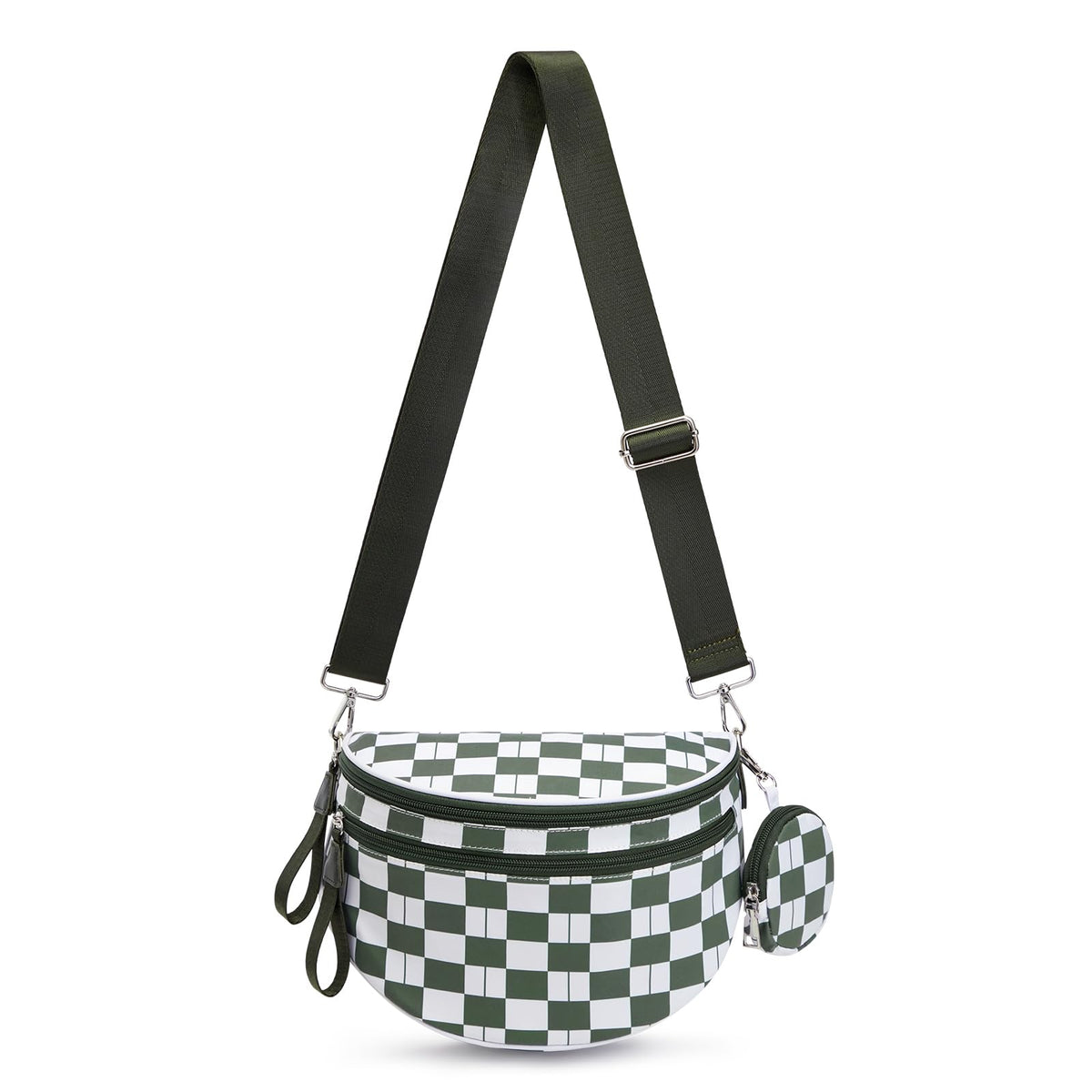 G4Free - G4Free Checkered Crossbody Bum Bag with Removable Pouch Lightweight -TN26B628A