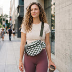 G4Free - G4Free Checkered Crossbody Bum Bag with Removable Pouch Lightweight -TN26B628A