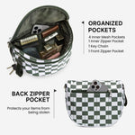 G4Free - G4Free Checkered Crossbody Bum Bag with Removable Pouch Lightweight -TN26B628A