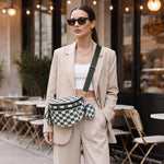 G4Free - G4Free Checkered Crossbody Bum Bag with Removable Pouch Lightweight -TN26B628A