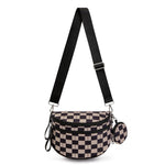 G4Free - G4Free Checkered Crossbody Bum Bag with Removable Pouch Lightweight -TN26B628A