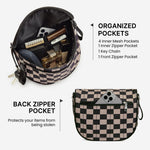 G4Free - G4Free Checkered Crossbody Bum Bag with Removable Pouch Lightweight -TN26B628A