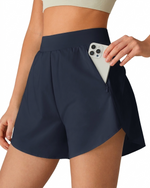 G4Free - G4Free Chillwhisp 2.5" Dolphin Hem Running Shorts with Pockets -GF26E842A001A-S