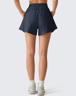 G4Free - G4Free Chillwhisp 2.5" Dolphin Hem Running Shorts with Pockets -GF26E842A001A-S