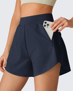 G4Free - G4Free Chillwhisp 2.5" Dolphin Hem Running Shorts with Pockets -GF26E842A001A-S