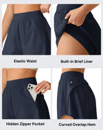 G4Free - G4Free Chillwhisp 2.5" Dolphin Hem Running Shorts with Pockets -GF26E842A001A-S