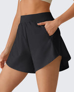 G4Free - G4Free Chillwhisp 2.5" Dolphin Hem Running Shorts with Pockets -GF26E842A001A-S