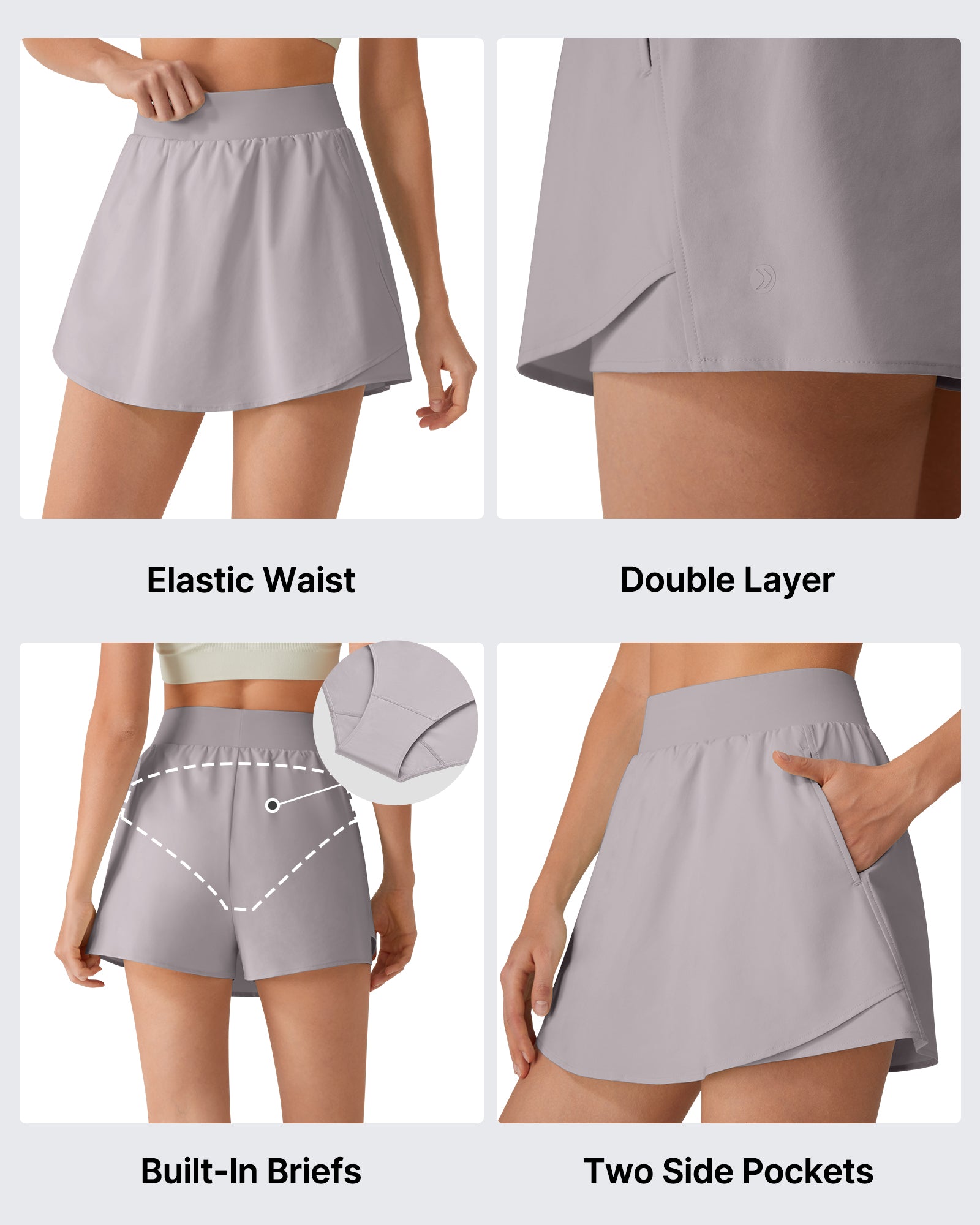 G4Free - G4Free Chillwhisp 2" Tennis Skort with Pockets -GF26E889A001A-S