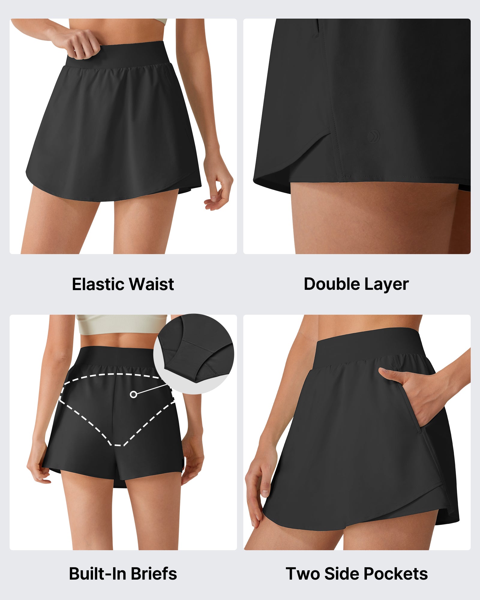 G4Free - G4Free Chillwhisp 2" Tennis Skort with Pockets -GF26E889A001A-S
