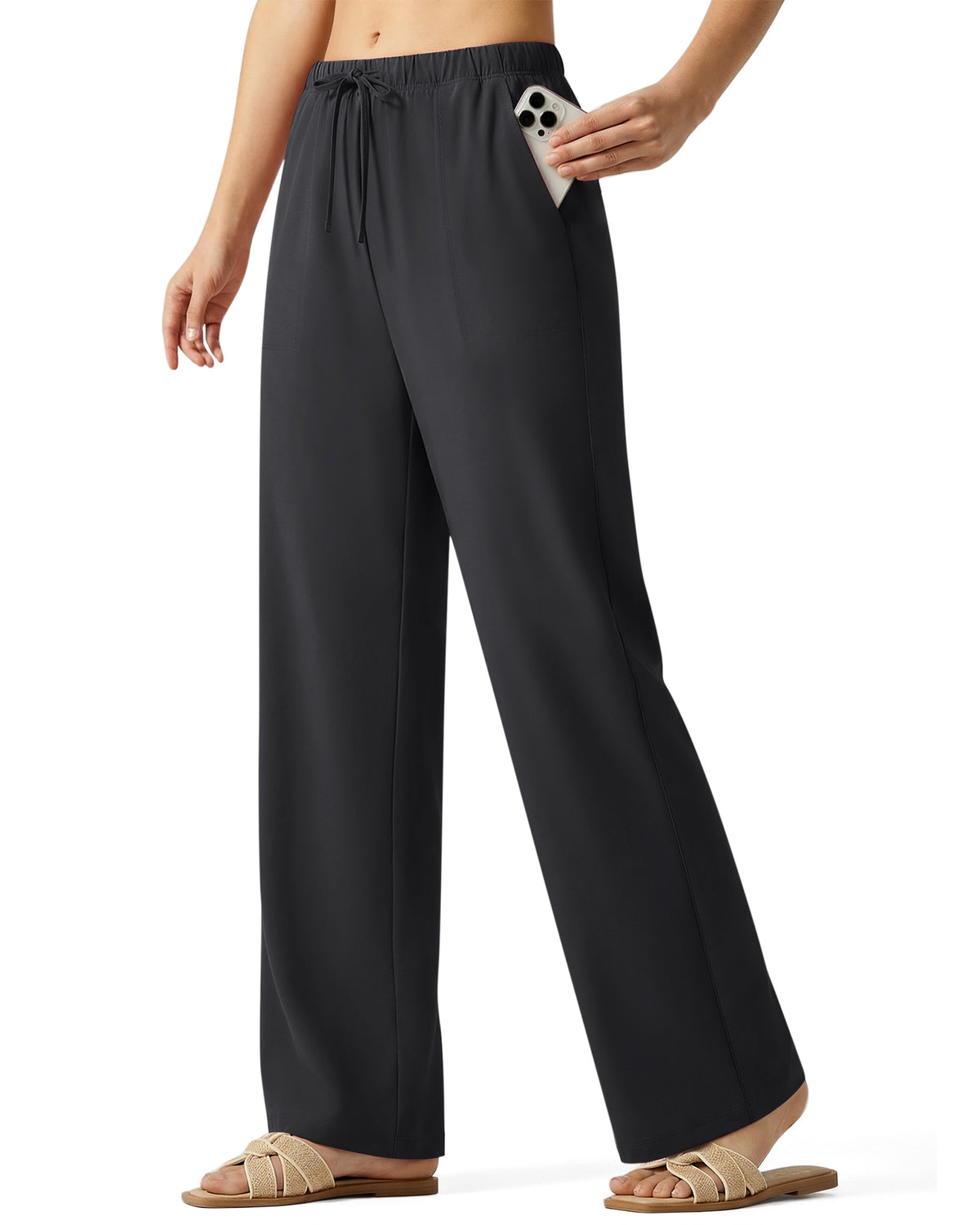 G4Free - G4Free Chillwhisp Drawstring Wide Leg Pants -GF26J874A001A-S