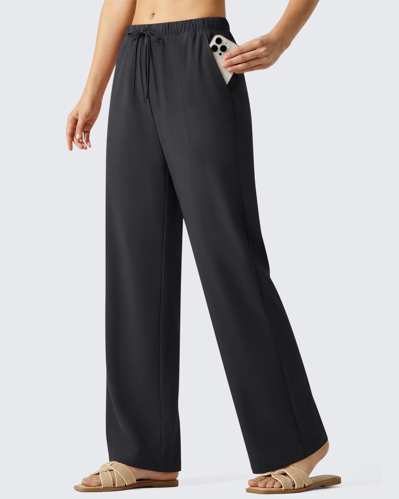G4Free - G4Free Chillwhisp Drawstring Wide Leg Pants -GF26J874A001A-S