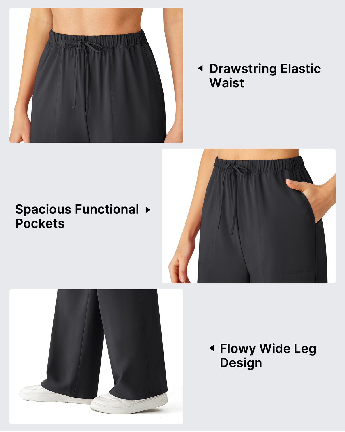 G4Free - G4Free Chillwhisp Drawstring Wide Leg Pants -GF26J874A001A-S