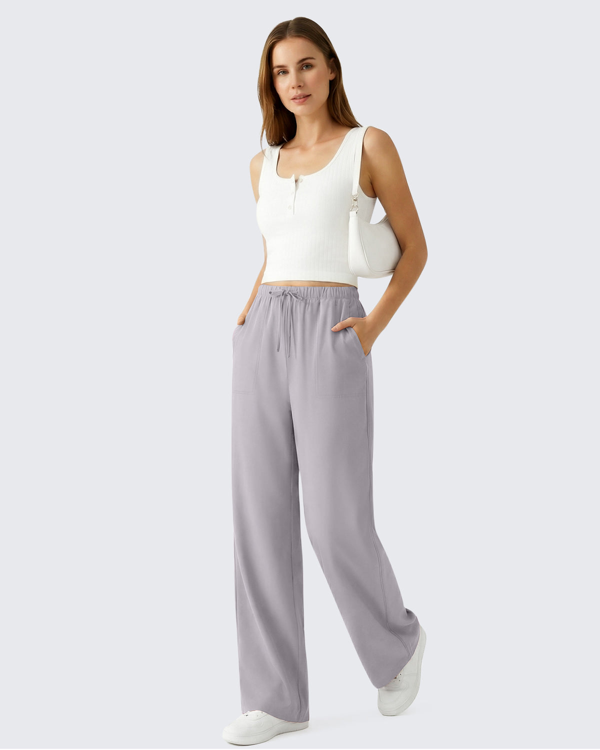 G4Free - G4Free Chillwhisp Drawstring Wide Leg Pants -GF26J874A001A-S