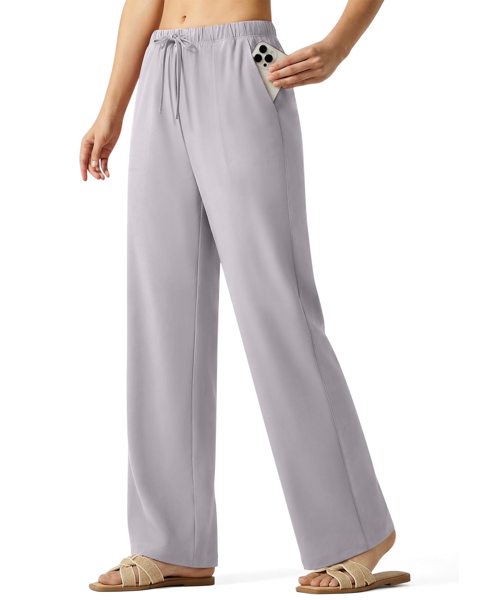 G4Free - G4Free Chillwhisp Drawstring Wide Leg Pants -GF26J874A001A-S