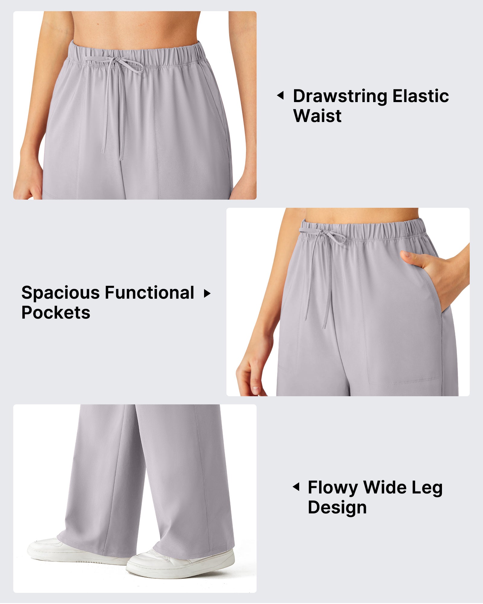 G4Free - G4Free Chillwhisp Drawstring Wide Leg Pants -GF26J874A001A-S