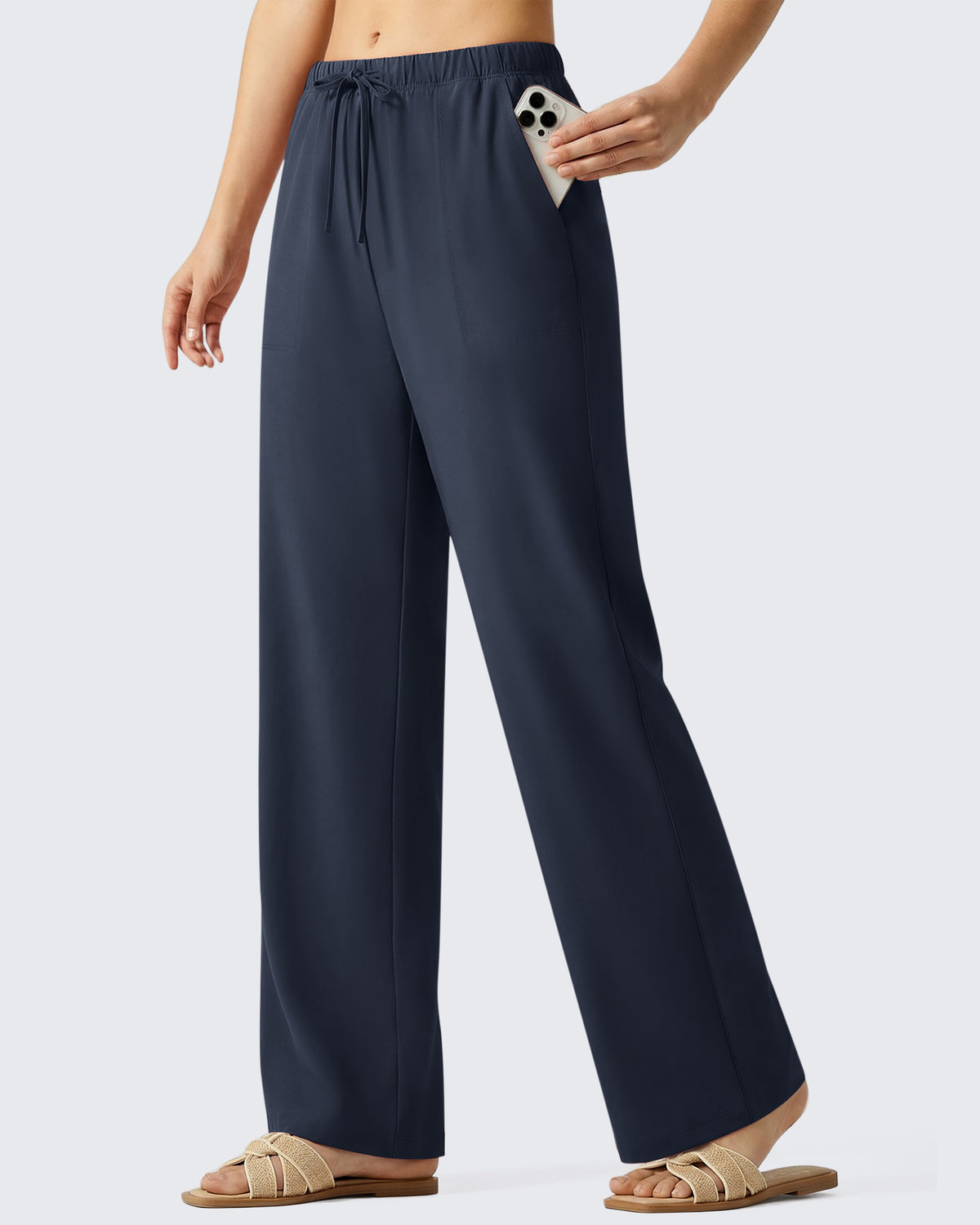 G4Free - G4Free Chillwhisp Drawstring Wide Leg Pants -GF26J874A001A-S