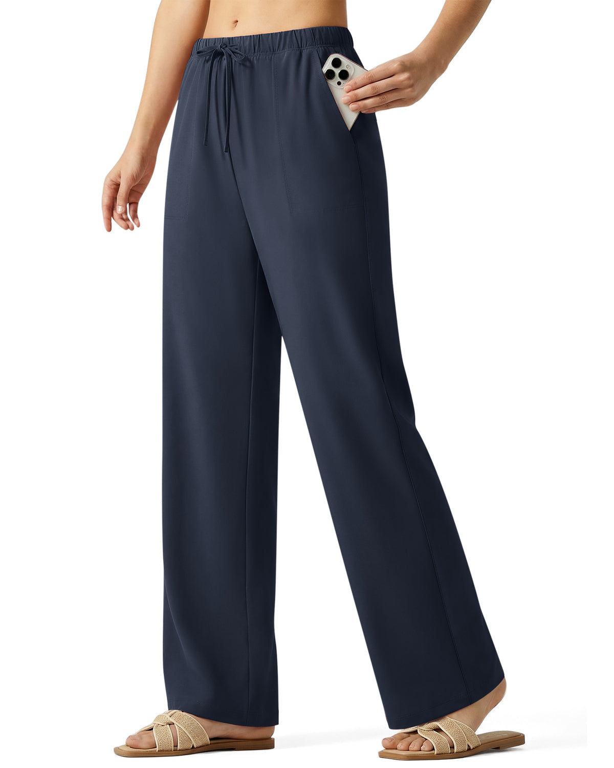 G4Free - G4Free Chillwhisp Drawstring Wide Leg Pants -GF26J874A001A-S