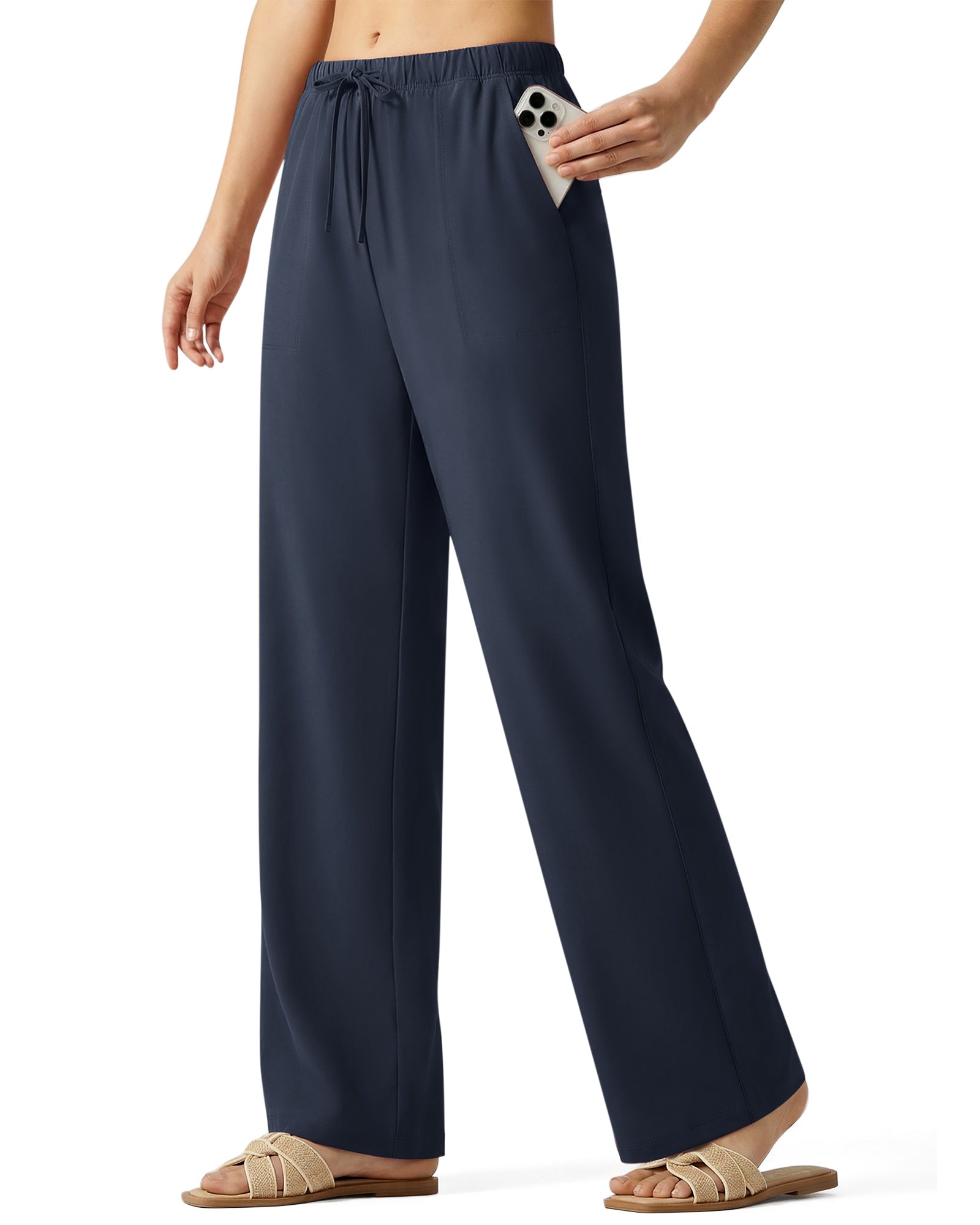 G4Free - G4Free Chillwhisp Drawstring Wide Leg Pants -GF26J874A001A-S