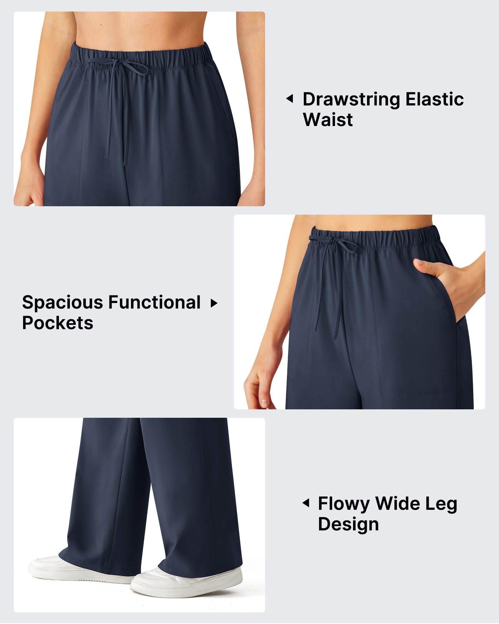 G4Free - G4Free Chillwhisp Drawstring Wide Leg Pants -GF26J874A001A-S