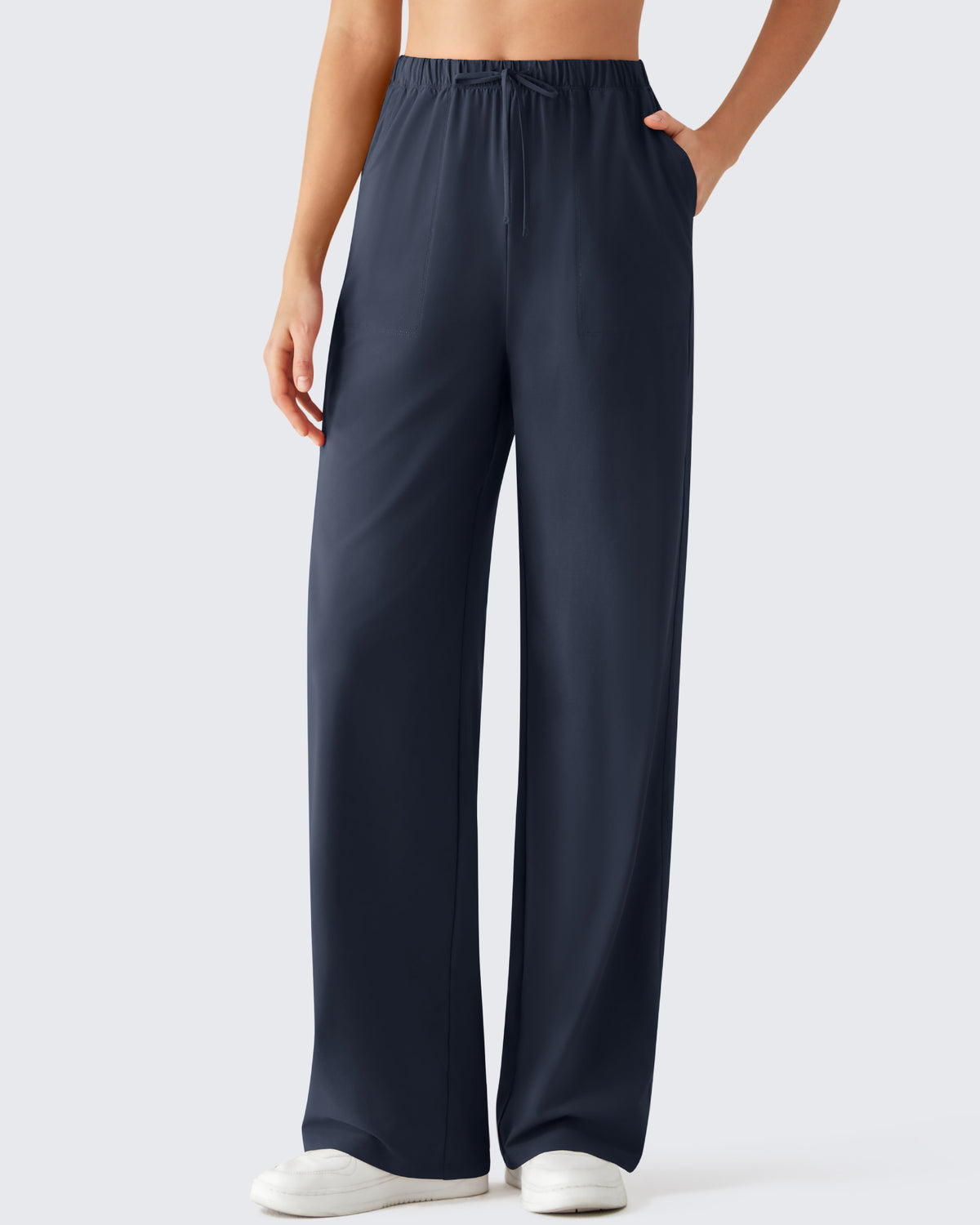 G4Free - G4Free Chillwhisp Drawstring Wide Leg Pants -GF26J874D019A-S