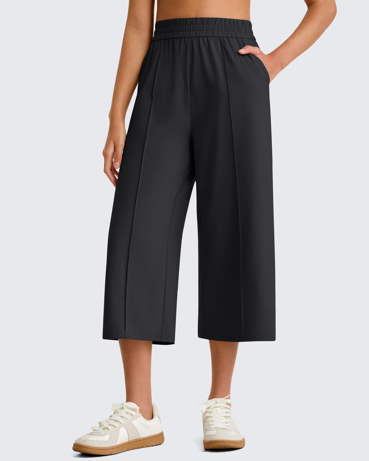 G4Free - G4Free Chillwhisp Lightweight Wide Leg Capris -GF26J900A001A-S