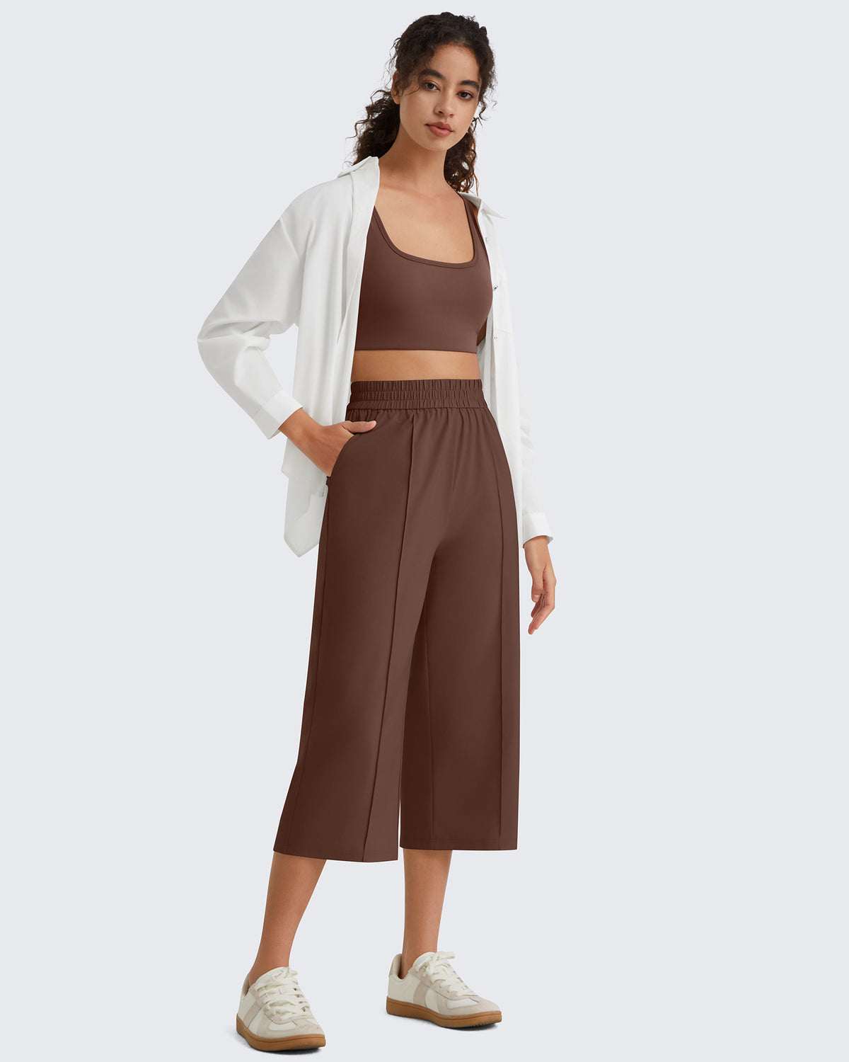 G4Free - G4Free Chillwhisp Lightweight Wide Leg Capris -GF26J900A001A-S