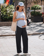 G4Free - G4Free Chillwhisp Maternity Wide Leg Pants – Adjustable Waist -GF26JY1021A001A-S