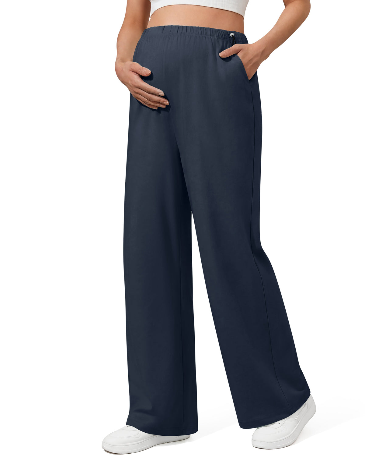 G4Free - G4Free Chillwhisp Maternity Wide Leg Pants – Adjustable Waist -GF26JY1021A001A-S