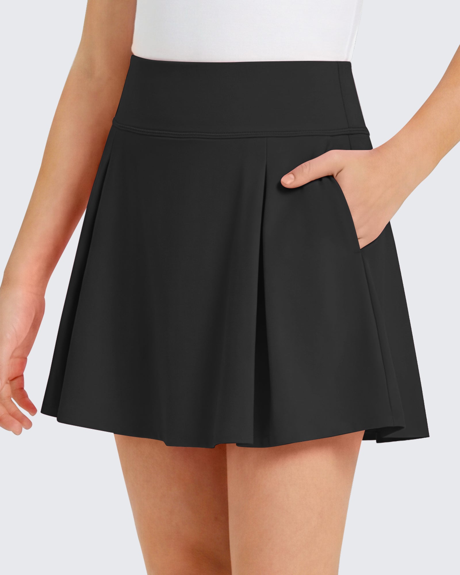 G4Free - G4Free Chillwhisp Pleated Tennis Skirt for Girls – High Waisted Skort with 4 Pockets -GF26HG946A001A-S